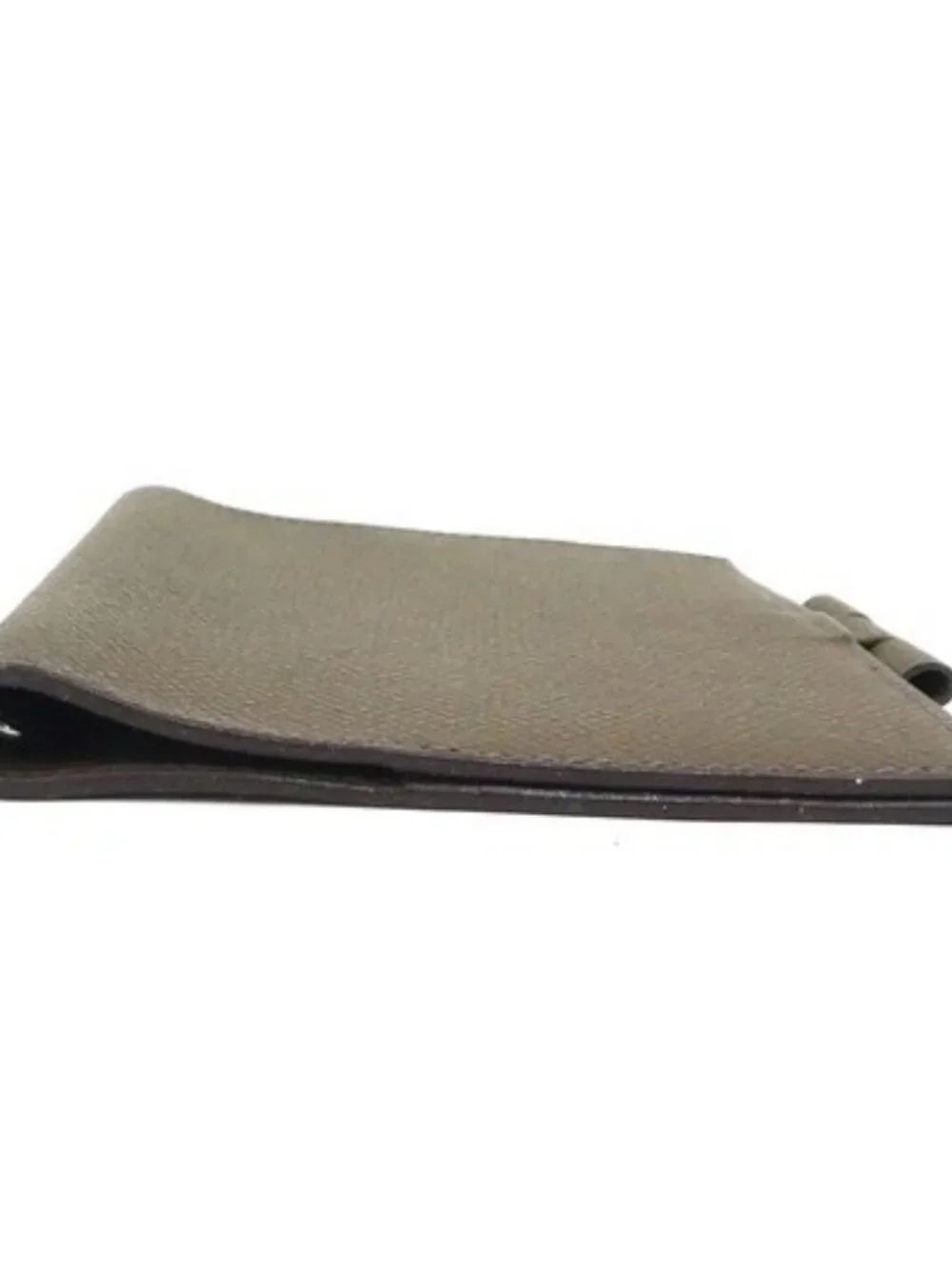 Auth HERMES Agenda/Note Cover Khaki Brown Leather - e60899a